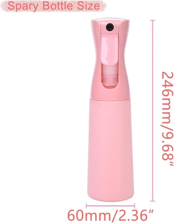 Saç Spreyi Şişesi, 300ml Yüksek Basınçlı İnce Sis Püskürtme, Profesyonel Saç Bakımı ve Bitki Sulama İçin Doldurulabilir Plastik Sprey Şişesi, Seyahat Dostu Tasarım