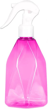 Prizma Desenli Sprey Şişe, Boş Plastik Şişe, Püskürtme Başlıklı (Pembe)