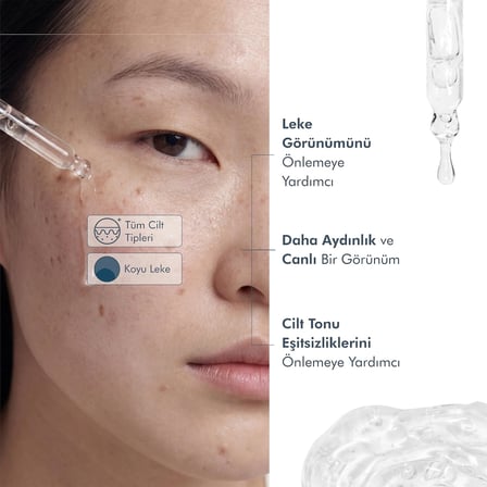 Leke Karşıtı ve Leke Görünümü Önleyici Arbutin Cilt Bakım Serumu 30 ml (Arbutin%2 + Hyaluronic Acid)