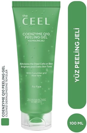 Aydınlatıcı Yüz Peeling Jel 100 ml - Aloe Vera, Salatalık Özü ve Coenzyme Q10 İçeren Arındırıcı Yüz Peelingi, Cildi Ölü Hücrelerden Arındıran ve Daha Parlak Görünüm Destekleyici Jel