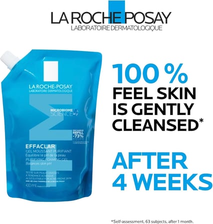 La Roche-Posay Effaclar Yağlı Ciltler için Temizleme Jeli 400ml - Refill