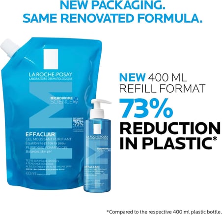 La Roche-Posay Effaclar Yağlı Ciltler için Temizleme Jeli 400ml - Refill