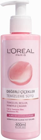 L’Oréal Paris Değerli Çiçekler Temizleme Sütü Kuru Ve Hassas Ciltler (400 Ml)