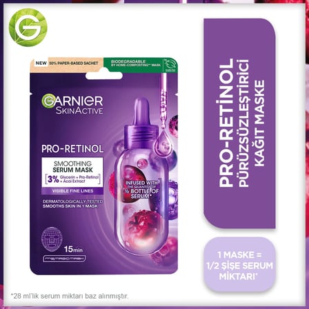 Pro-Retinol Pürüzsüzleştirici Kağıt Maske