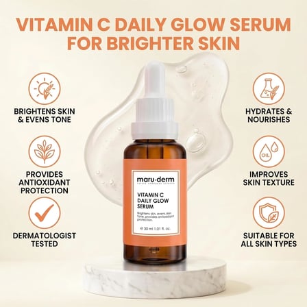 Maruderm C Vitamini ve Peptit Aydınlatıcı Cilt Bakım Serumu – Canlılık ve Ton Eşitliği Görünümü Destekleyici Yüz Serumu,%10 Sodyum Askorbil Fosfat ile, 30 ML
