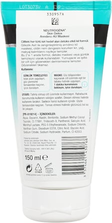 Skin Detox Arındırıcı Kil Maskesi, 150 ml