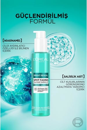 Bright Reveal Cilt Kusuru İzi Karşıtı, Serum İçerikli Temizleme Jeli Niasinamid ve Salisilik Asit 150 ml