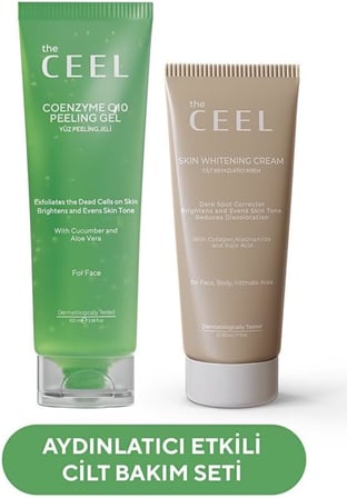 Aydınlatıcı ve Leke Karşıtı Cilt Bakım Seti: Arındırıcı Yüz Peeling Jel (100 ml) & Ton Eşitleyici Bakım Kremi (50 ml) - Alpha Arbutin, Glutatyon ve Kolajen İçerikli Yüz ve Vücut İkili Rutini