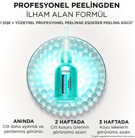 Bright Reveal Koyu Lekelere Karşı Yenileyici Peeling Serum,%25 AHA, BHA, PHA İçerikli 25 ml