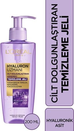 L'ORÉAL PARIS Hyaluron Uzmanı Cilt Dolgunlaştıran Arındırıcı Temizleme Jeli 200 ml