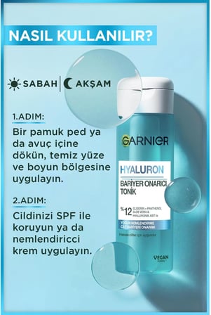 Hyaluron Bariyer Onarıcı Tonik 120ML (Gliserin, Panthenol, Aloe Vera & Hyaluronik)