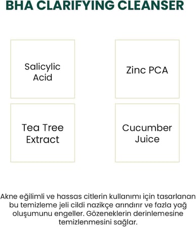 Salisilik Asit İçeren Yağ Ve Siyah Nokta Karşıtı Arındırıcı Bha Yüz Temizleme Jeli 400 Ml