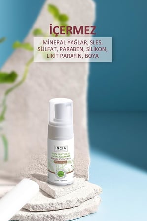 %100 Doğal İpeksi Yüz Temizleme Köpüğü Makyaj Akne Siyah Nokta Sivilce Yağlı Ciltler Vegan 125 ml