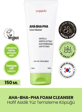 Hafif Asidik Akneli Ciltler İçin Yüz Temizleme Köpüğü AHA BHA PHA Foam Cleanser 150 ml