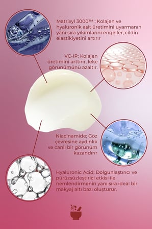 Cosmed C Vitamini İçeren Aydınlatıcı Etkili Su Bazlı Göz Çevresi Bakım Kremi 15 ml