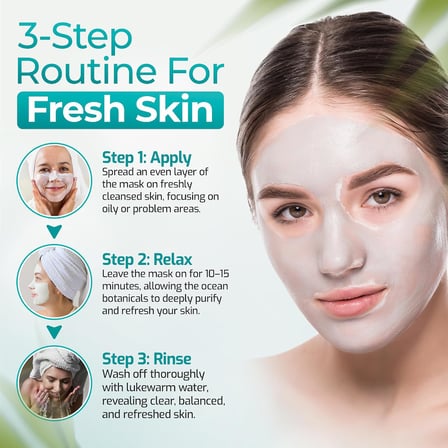 Sheida Pure Ocean Arıtım Maskesi Yağ Kontrol 75 ml Yağlı Ve Karma Ciltler İçin