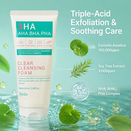 Salisilik Asit Içeren Akneye Meyilli Ciltler Için Temizleme Köpüğü 3ha Clear Cleansing Foam