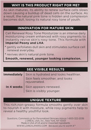 Age Perfect Rosy Tone Anti-Sagging Face Moisturizer, Renew & Revive Healthy Tone, 1.7 oz (Packaging May Vary)