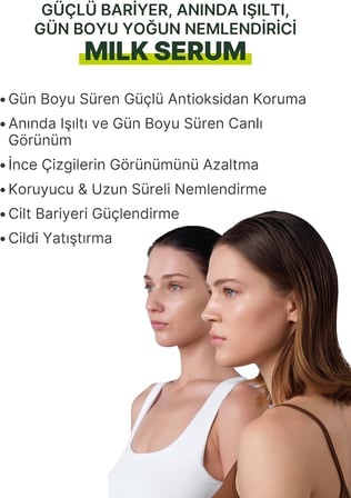 Lunova Mini Milk Therapy Serum 75 ML | Yoğun Nem, Bariyer Güçlendirme, SPF ve Makyaj Bazı Serum