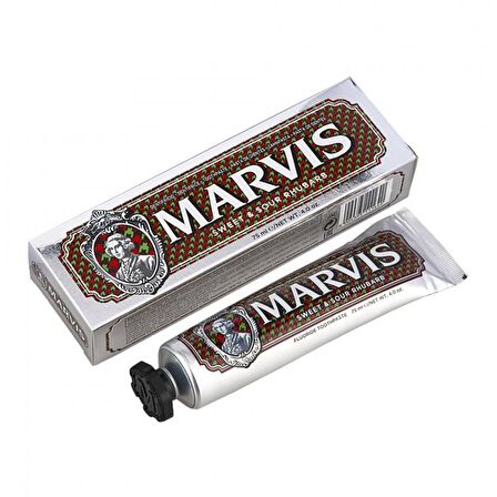 Marvis Sweet & Sour Rhubarb Nane Aromalı Beyazlatma Doğal Diş Macunu 75 ml 