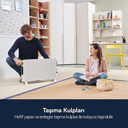 Delonghi HSX2324F 2400 W Termostatlı Elektrikli Zemin Tipi Konvektör Isıtıcı 25 m2