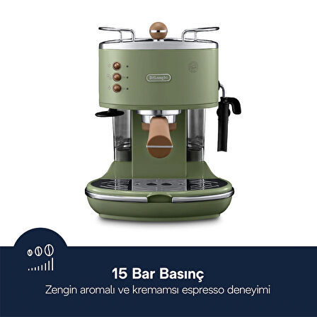 Delonghi Icona Vintage Manuel / Barista Tipi Espresso Makinesi ECOV 311.GR