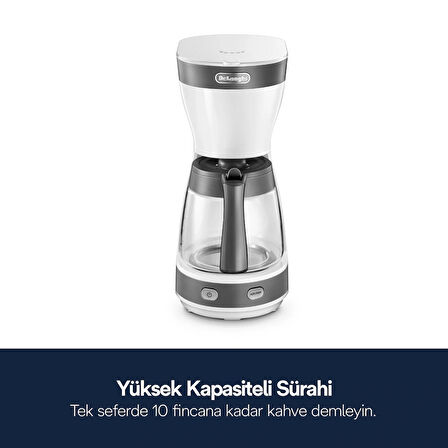Delonghi Filtre Kahve Makinesi Beyaz ICM 16210.WS