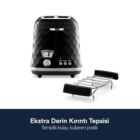 Delonghi Ekmek Kızartma Brillante Siyah CTJ2103