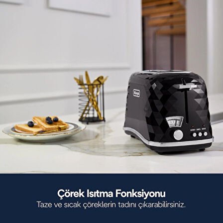 Delonghi Ekmek Kızartma Brillante Siyah CTJ2103