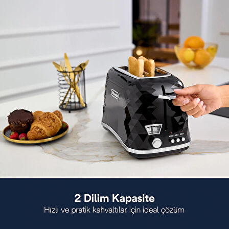 Delonghi Ekmek Kızartma Brillante Siyah CTJ2103