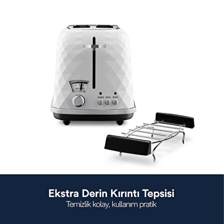 Delonghi CTJ 2103.W Ekmek Kızartma Brillante Beyaz