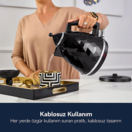 Delonghi KBJ2001.BK Işıklı Çelik 1.7 Lt Kettle