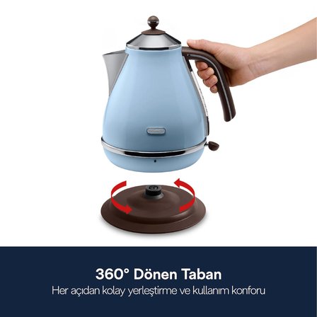 Delonghi Icona V Işıklı Çelik 2 Lt Kettle