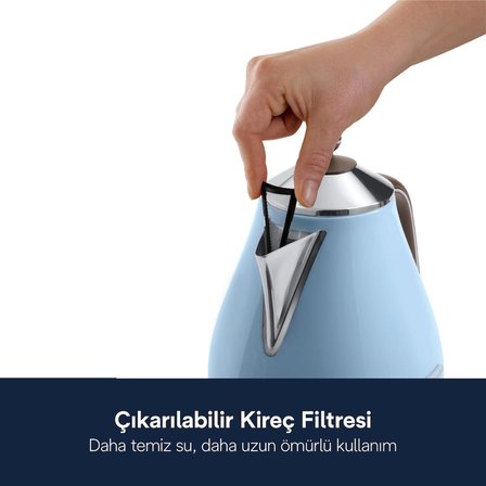Delonghi Icona V Işıklı Çelik 2 Lt Kettle