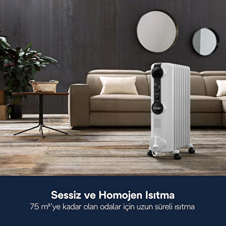 Delonghi Trrs1225 2500 W Termostatlı 12 Dilim Elektrikli Zemin Tipi Yağlı Radyatör 