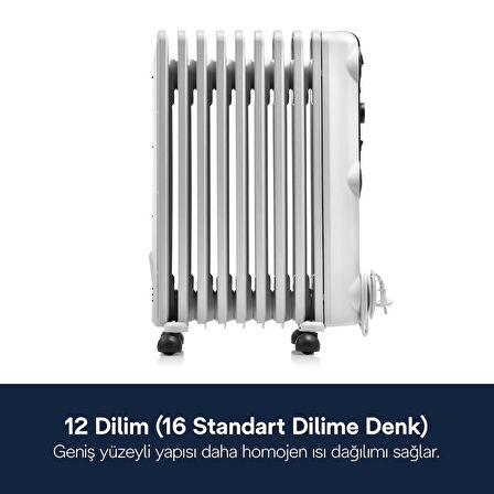 Delonghi Trrs1225c 1500 W Termostatlı 12 Dilim Elektrikli Zemin Tipi Yağlı Radyatör 
