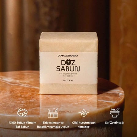 Otama Kırkpınar Doğal Besleyici Zeytinyağlı Düz Sabun 130 Gr