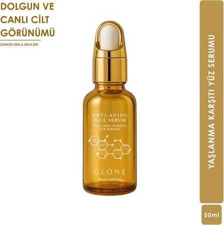 Yaşlanma Karşıtı Yüz Serumu | 50ml | Somon DNA & Kolajen | Sıkılaştırıcı ve Dolgunlaştırıcı Bakım