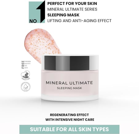 Mineral Ultimate Toparlayıcı Uyku Maskesi 60 ml – Gece Boyu Nemlendirici, Cilt Sıkılaştırıcı ve Yaşlanma Karşıtı Bakım Maskesi