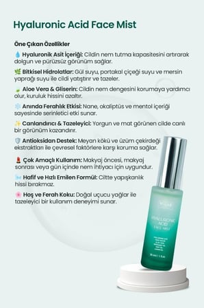 Hyaluranic Acid Face Mist 30 Ml