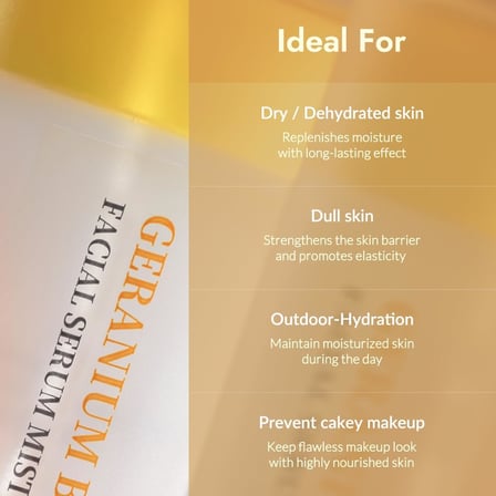 Village 11 Factory Fresh Dewy Geranium Blossom Facial Serum Mist 100ml - Canlandırıcı & Aydınlatıcı Vegan Serum Mist