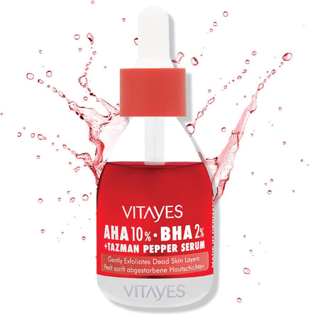 AHA%10 BHA%2 Kırmızı Peeling Cilt Serumu - Gözenek Sıkılaştırıcı, Cilt Canlandırıcı, Yenileyici, Ton Eşitleyici, Arındırıcı, Siyah Nokta ve Akne Karşıtı, Anti-Aging, Yaşlanma Karşıtı 30 ml