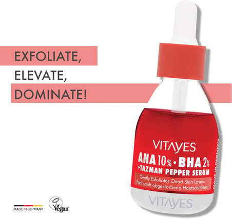 AHA%10 BHA%2 Kırmızı Peeling Cilt Serumu - Gözenek Sıkılaştırıcı, Cilt Canlandırıcı, Yenileyici, Ton Eşitleyici, Arındırıcı, Siyah Nokta ve Akne Karşıtı, Anti-Aging, Yaşlanma Karşıtı 30 ml