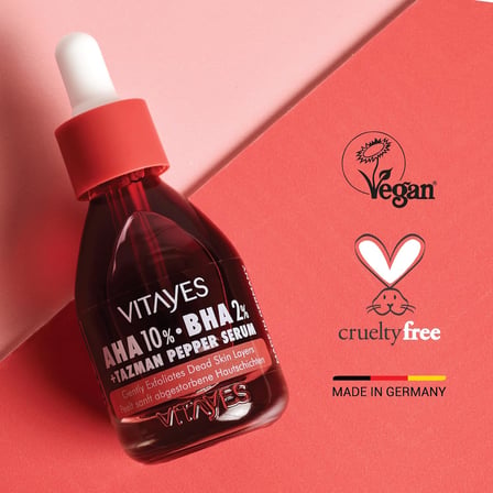 AHA%10 BHA%2 Kırmızı Peeling Cilt Serumu - Gözenek Sıkılaştırıcı, Cilt Canlandırıcı, Yenileyici, Ton Eşitleyici, Arındırıcı, Siyah Nokta ve Akne Karşıtı, Anti-Aging, Yaşlanma Karşıtı 30 ml