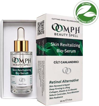 Skin Revitalizing Bio-Serum – Retinol Alternatifi Peptit Serum, Cilt Canlandırıcı,Vegan Kolajen, Deniz Biyo-Aktifleri, Niasinamid ve Hyaluronik Asit – 30 ml