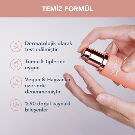 Supercharged sıkılaştırıcı serum, üç kat etkili – iletken jel – hiyalüronik asit ve skualan – yüz nemlendirici serum – vegan ve hayvanlar üzerinde denenmemiştir – tüm cilt tipleri – 30 ml