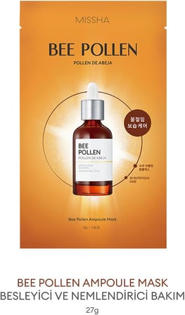 Kuruluktan Kaynaklı Yıpranmış Cansız Ciltler İçin Yaprak Maske Bee Pollen Ampouler Mask