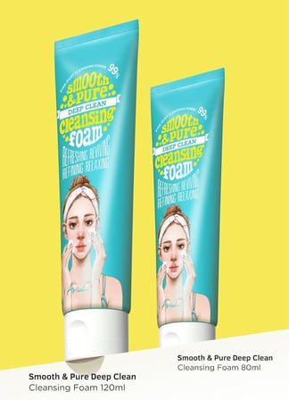 Smooth& Pure Deep Clean Cleansing Foam 80ml -Bitki Özlü Arındırıcı Doğal Cilt Temizleme Köpüğü