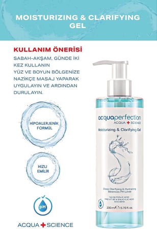 Nemlendirici ve Temizleyici, Koruyucu, Sağlıklı, Parlak Görünüm, Arındırıcı Etkili Yüz Temizleme Jeli 200ml, Siyah Nokta, Sivilce/Akne Oluşumunu Azaltma Etkili, Leke Açıcı