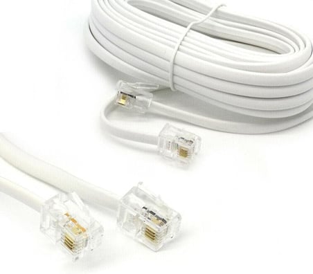 Telefon Kablo, RJ11 Bağlantı, 2 Pin Telefon Fax Kablosu (20 METRE)